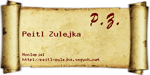 Peitl Zulejka névjegykártya